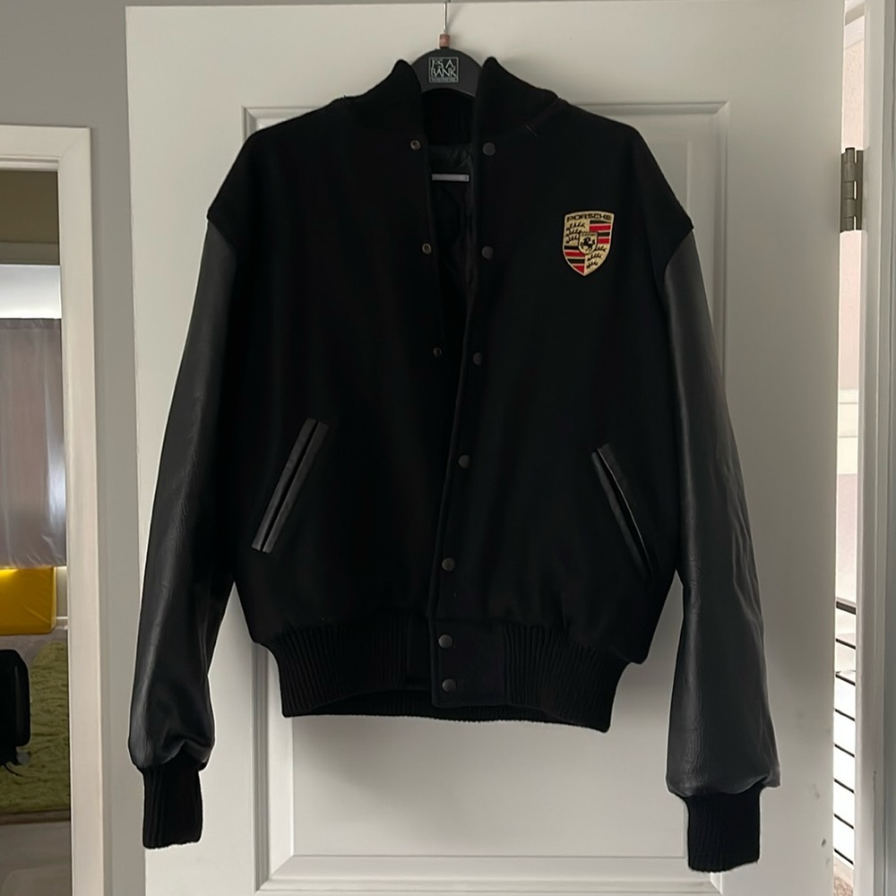 Porsche Black Varsity Jacket